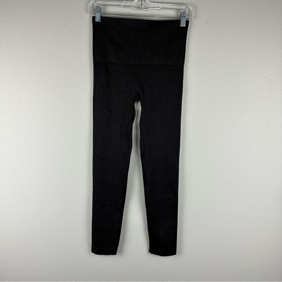 Spanx Brown Black Croc Print Look At Me Now Shapewear Seamless Leggings Large - Picture 3 of 4